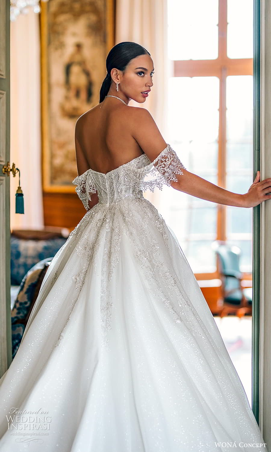 wona atelier 2023 bridal off shoulder strap swag sleeve strapless sweetheart neckline embellished bodice a line ball gown wedding dress chapel train (2) zbv wona atelier 2023 bridal off shoulder strap swag sleeve strapless sweetheart neckline embellished bodice a line ball gown wedding dress chapel train (2) zbv