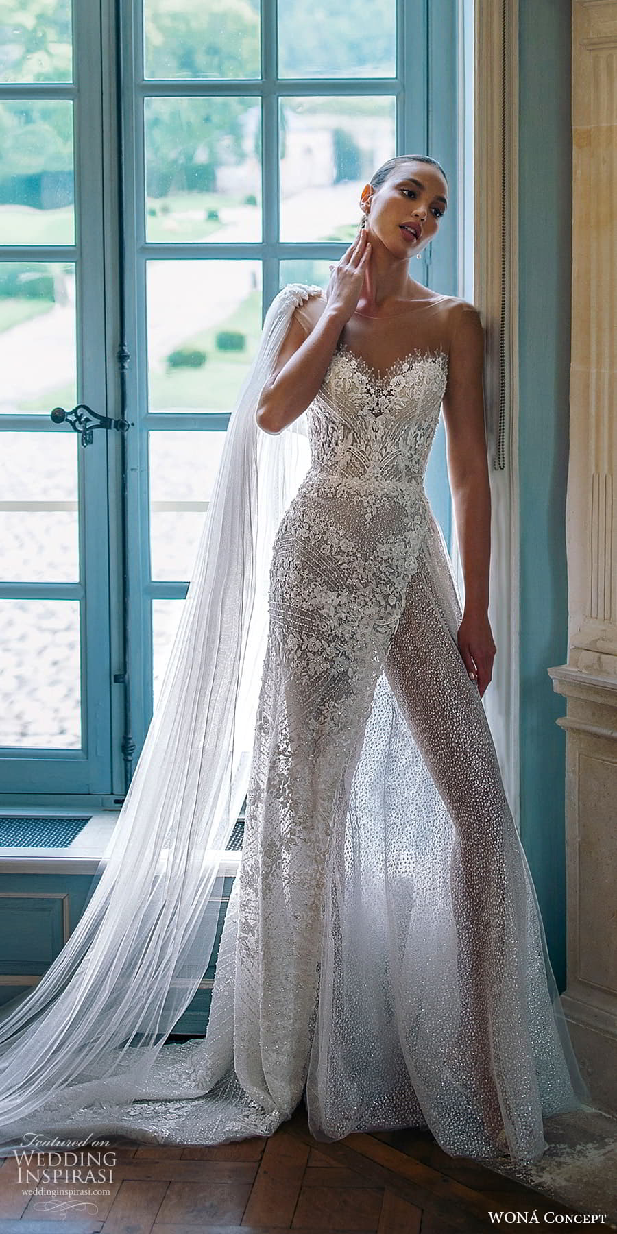 wona atelier 2023 bridal one shoulder cape sweetheart neckline fully embellished a line wedding dress chapel train (13) mv wona atelier 2023 bridal one shoulder cape sweetheart neckline fully embellished a line wedding dress chapel train (13) mv