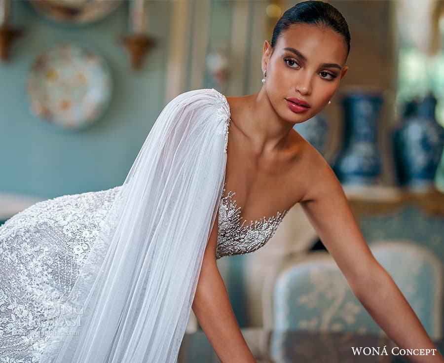 wona atelier 2023 bridal one shoulder cape sweetheart neckline fully embellished a line wedding dress chapel train (13) zv wona atelier 2023 bridal one shoulder cape sweetheart neckline fully embellished a line wedding dress chapel train (13) zv