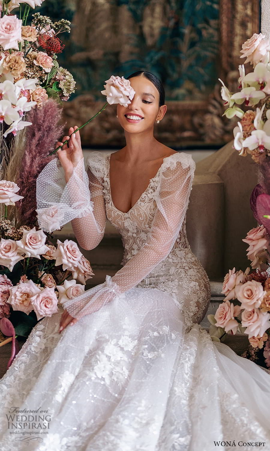 wona atelier 2023 bridal sheer flare sleeve scoop neckline embellished a line ball gown wedding dress chapel train (9) mv wona atelier 2023 bridal sheer flare sleeve scoop neckline embellished a line ball gown wedding dress chapel train (9) mv