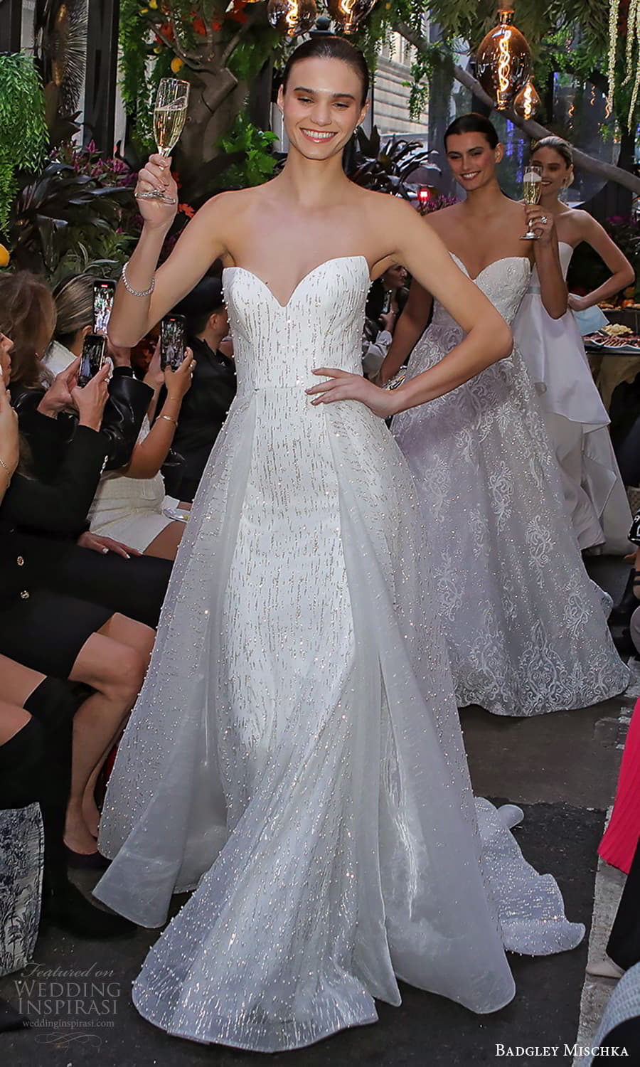 badgley mischka 2023 bridal strapless sweetheart neckline fully embellished sheath wedding dress sheer a line overskirt (15) mv badgley mischka 2023 bridal strapless sweetheart neckline fully embellished sheath wedding dress sheer a line overskirt (15) mv