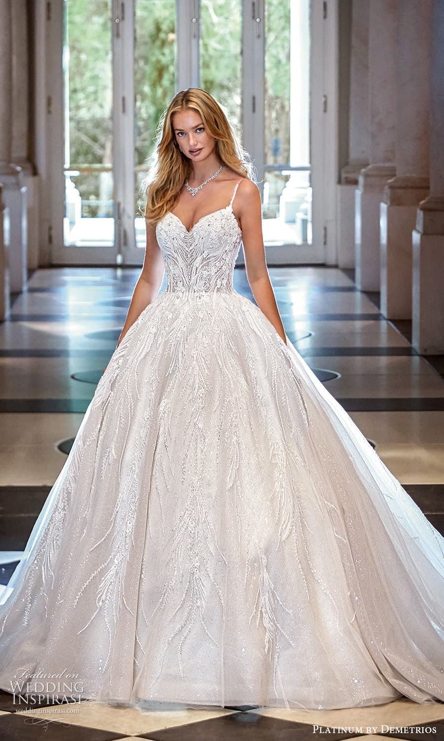 demetrios 2023 platinum bridal sleeveless beaded straps sweetheart neckline fully embellished a line ball gown wedding dress chapel train (17) mv demetrios 2023 platinum bridal sleeveless beaded straps sweetheart neckline fully embellished a line ball gown wedding dress chapel train (17) mv