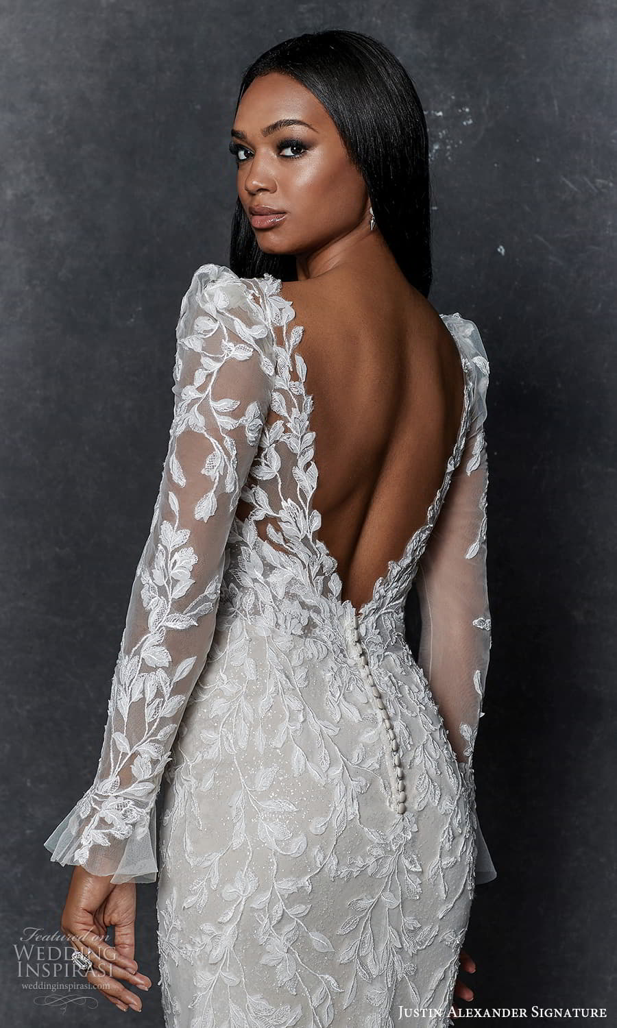 justin alexander signature fall 2023 bridal flare long puff sleeve sweetheart neckline fully embellished sheath wedding dress chapel train (5) zbv justin alexander signature fall 2023 bridal flare long puff sleeve sweetheart neckline fully embellished sheath wedding dress chapel train (5) zbv