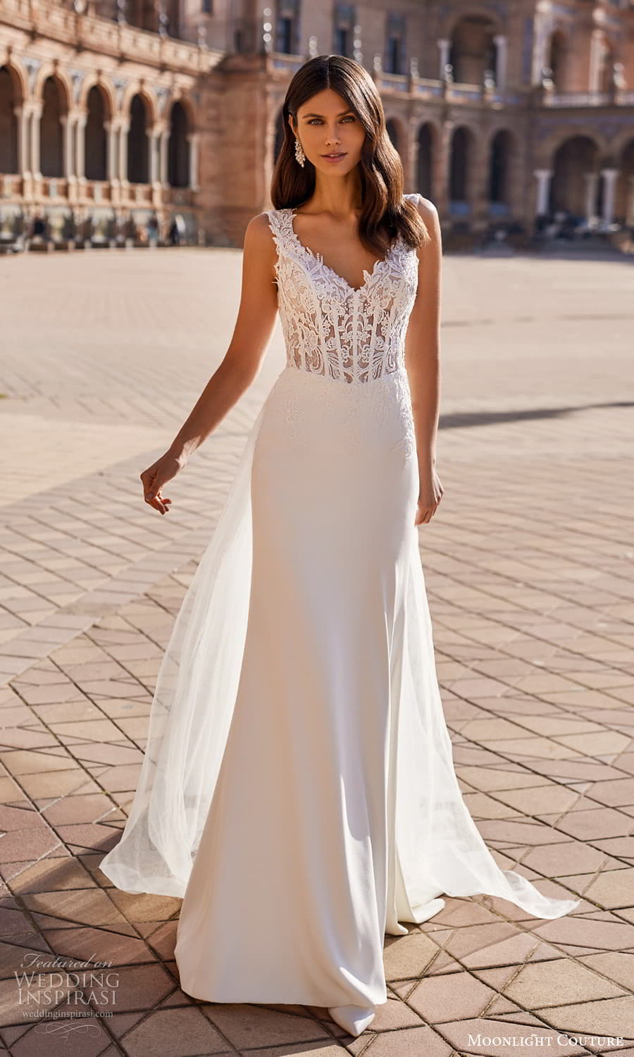 moonlight couture fall 2023 bridal sleeveless thick straps sweetheart v neckline embelilshed bodice clean skirt sheath wedding dress chapel train (4) mv moonlight couture fall 2023 bridal sleeveless thick straps sweetheart v neckline embelilshed bodice clean skirt sheath wedding dress chapel train (4) mv