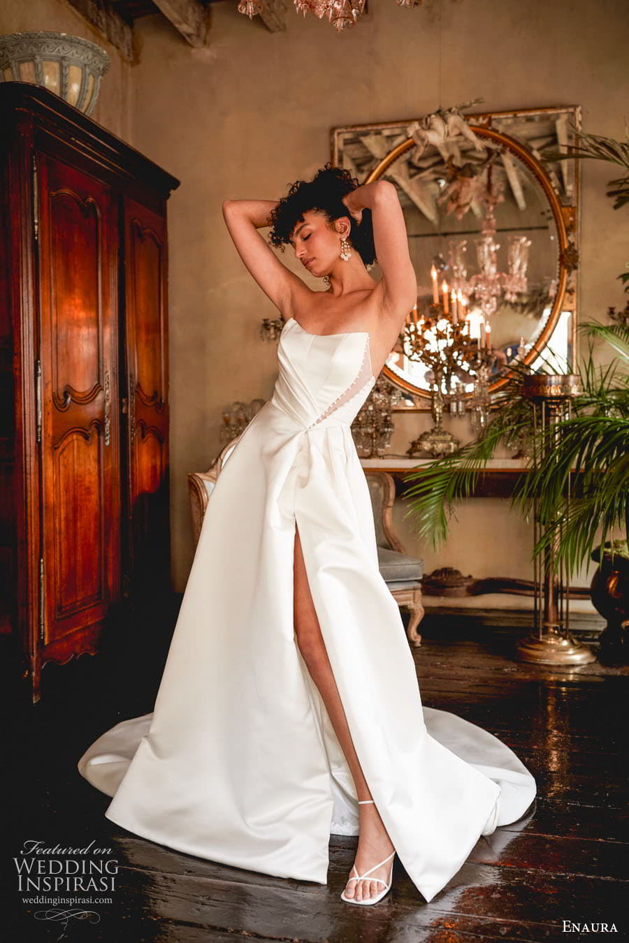 enaura spring 2024 bridal sleeveless strapless sweetheart neckline embellisged sheath a line ball gown wedding dress chapel train quinn gown(2) enaura spring 2024 bridal sleeveless strapless sweetheart neckline embellisged sheath a line ball gown wedding dress chapel train quinn gown(2)