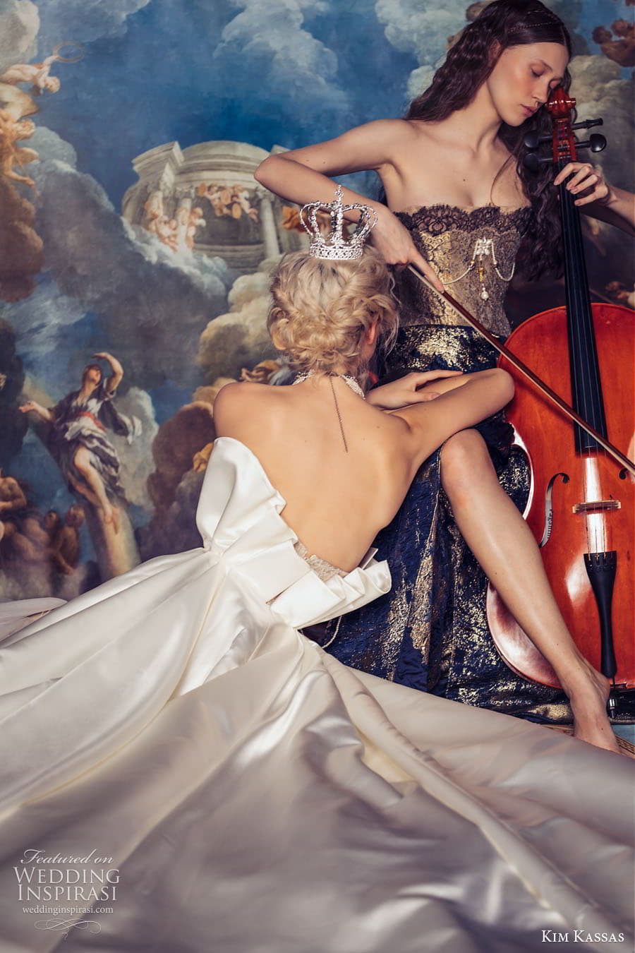 kim kassas spring 2024 bridal strapless sweetheart corset bodice mermaid sheath a line ball gown wedding dress chapel train crown jewels Ingrid 4 kim kassas spring 2024 bridal strapless sweetheart corset bodice mermaid sheath a line ball gown wedding dress chapel train crown jewels Ingrid 4