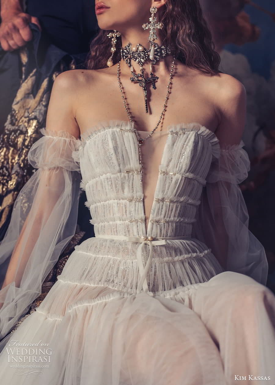 kim kassas spring 2024 bridal strapless sweetheart corset bodice mermaid sheath a line ball gown wedding dress chapel train crown jewels Margo 4 kim kassas spring 2024 bridal strapless sweetheart corset bodice mermaid sheath a line ball gown wedding dress chapel train crown jewels Margo 4