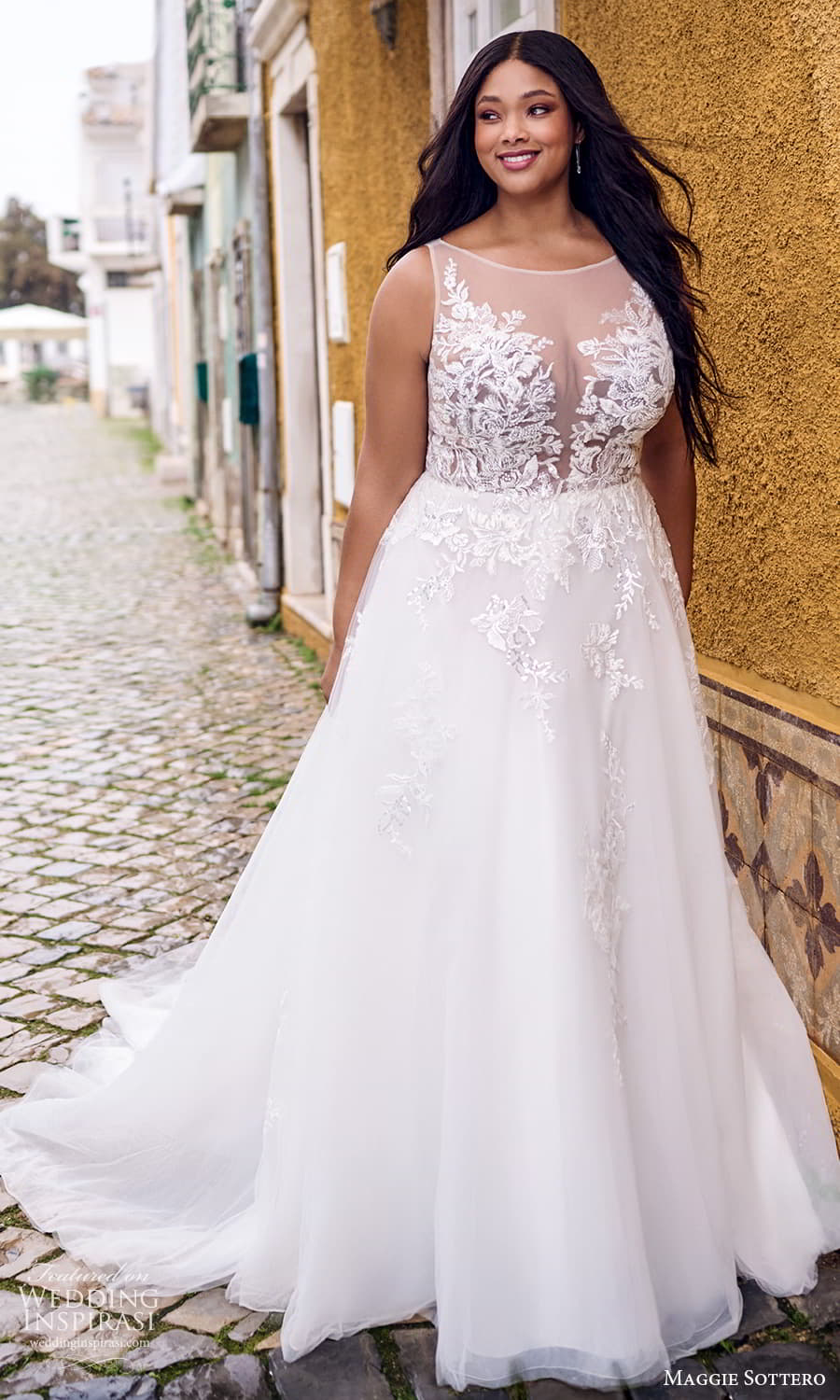 maggie sottero fall 2023 bridal sleeveless straps bateau jewel neckline sheer embelilshed bodice a line ball gown plus size wedding dress chapel train (12) mv maggie sottero fall 2023 bridal sleeveless straps bateau jewel neckline sheer embelilshed bodice a line ball gown plus size wedding dress chapel train (12) mv