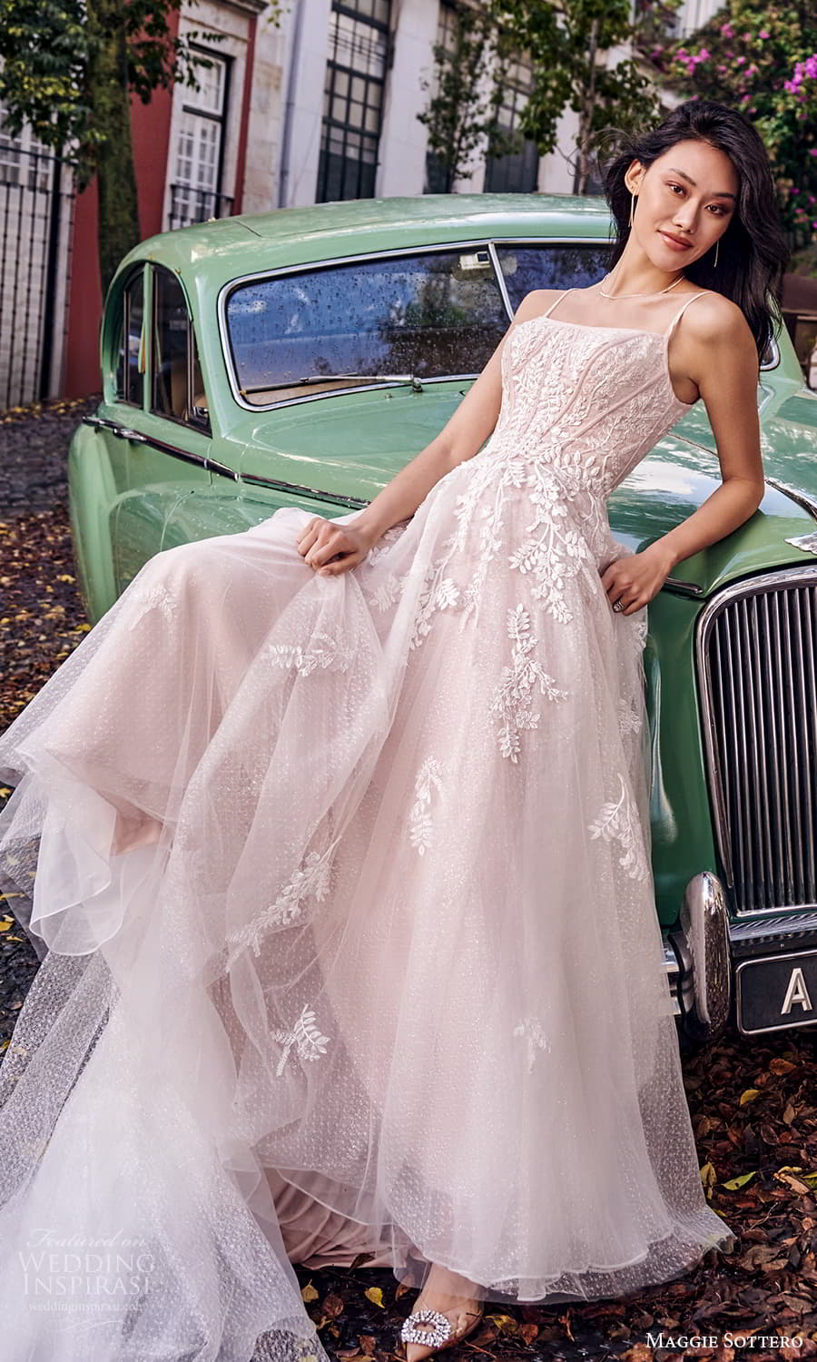 maggie sottero fall 2023 bridal sleeveless straps straight across square neckline embellished bodice a line ball gown wedding dress chapel train blush pink color (28) mv maggie sottero fall 2023 bridal sleeveless straps straight across square neckline embellished bodice a line ball gown wedding dress chapel train blush pink color (28) mv