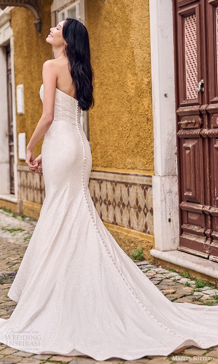 maggie sottero fall 2023 bridal strapless sweetheart neckline embellished fit flare mermaid wedding dress chapel train (5) bv maggie sottero fall 2023 bridal strapless sweetheart neckline embellished fit flare mermaid wedding dress chapel train (5) bv