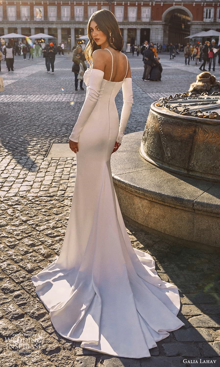 galia lahav spring 2024 gala bridal detached sleeve halter strap strapless sweetheart clean minimalist sheath wedding dress (3) bv