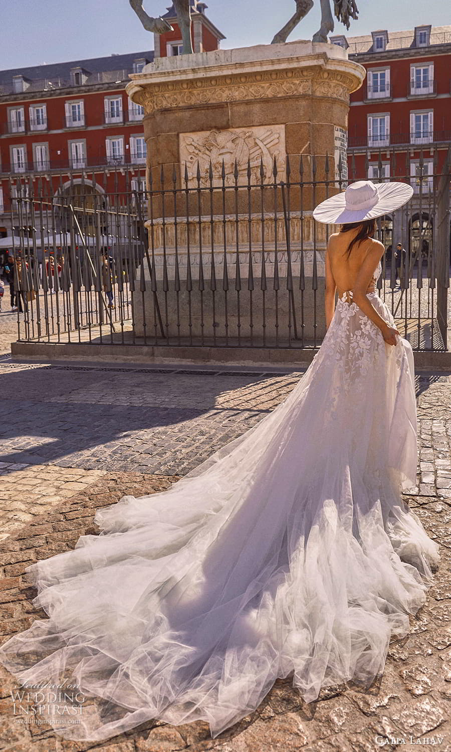 galia lahav spring 2024 gala bridal sleeveless strap sweetheart v neckline embellished bodice a line ball gown wedding dress slit skirt cathedral train (7) bv