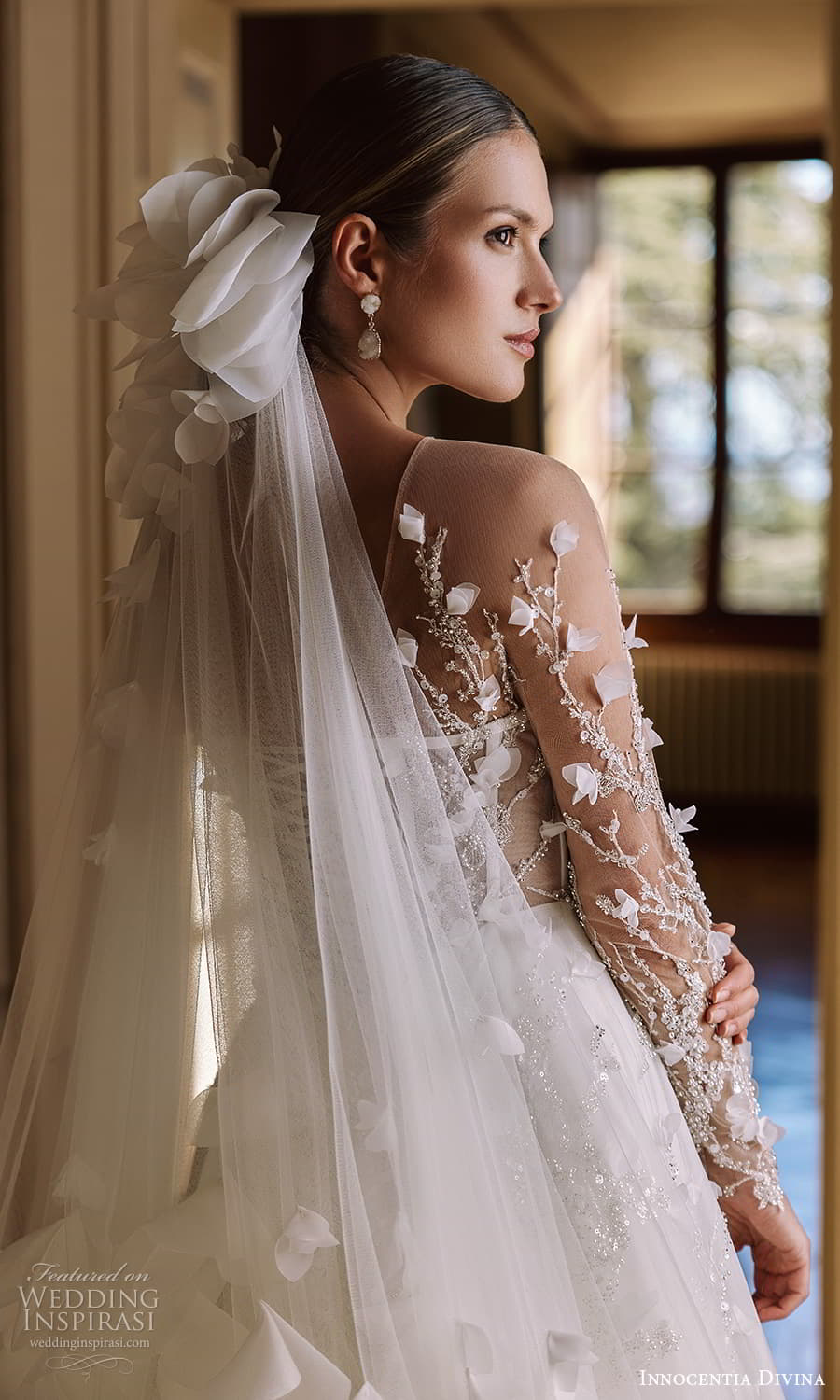 innocentia divina 2024 bridal sheer long sleeve illusion jewel neck sweetheart neckline fully embellished a line ball gown wedding dress sheer skirt chapel train (5) zbv innocentia divina 2024 bridal sheer long sleeve illusion jewel neck sweetheart neckline fully embellished a line ball gown wedding dress sheer skirt chapel train (5) zbv