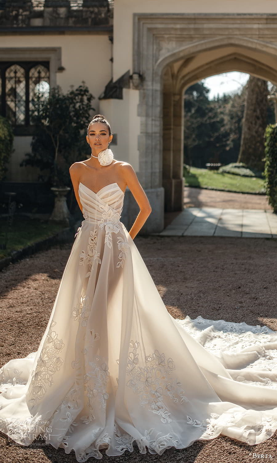berta spring 2024 bridal strapless sharp sweetheart neckline embelilshed a line ball gown wedding dress cathedral train (14) mv berta spring 2024 bridal strapless sharp sweetheart neckline embelilshed a line ball gown wedding dress cathedral train (14) mv