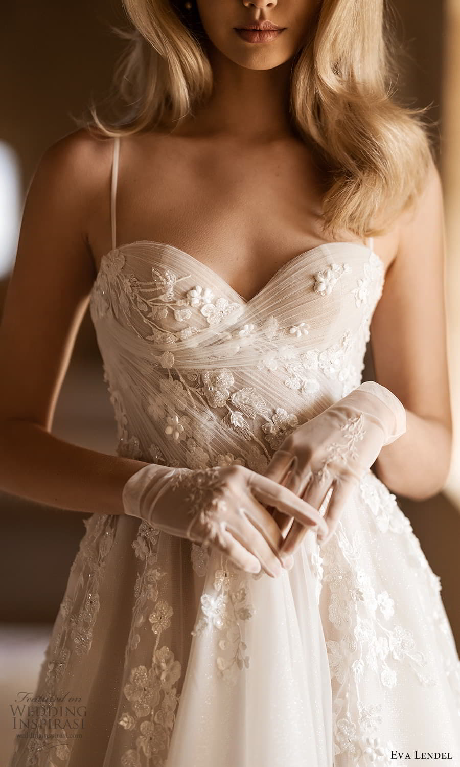eva lendel 2024 bridal sleeveless strap sweetheart neckline embellished bodice a line ball gown wedding dress chapel train (25) mv