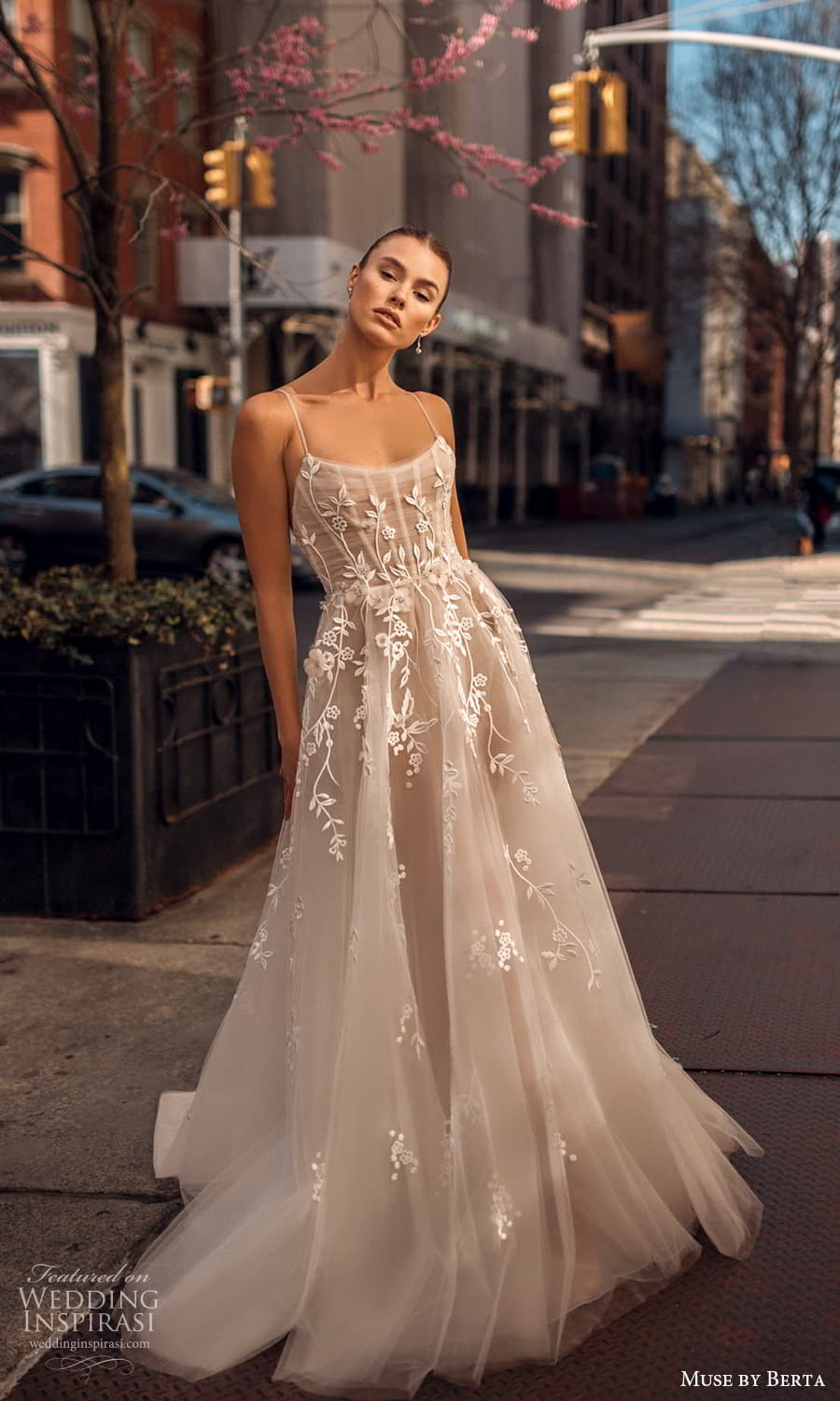 muse by berta spring 2024 bridal sleeveless thin straps semi scoop neckline embellished bodice a line ball gown wedding dress chapel train (7) mv