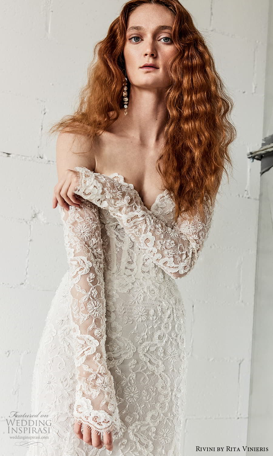 rivini rita vinieris spring 2024 bridal detached long sleeve strapless sweetheart neckline lace sheath wedding dress chapel train (2) zv rivini rita vinieris spring 2024 bridal detached long sleeve strapless sweetheart neckline lace sheath wedding dress chapel train (2) zv