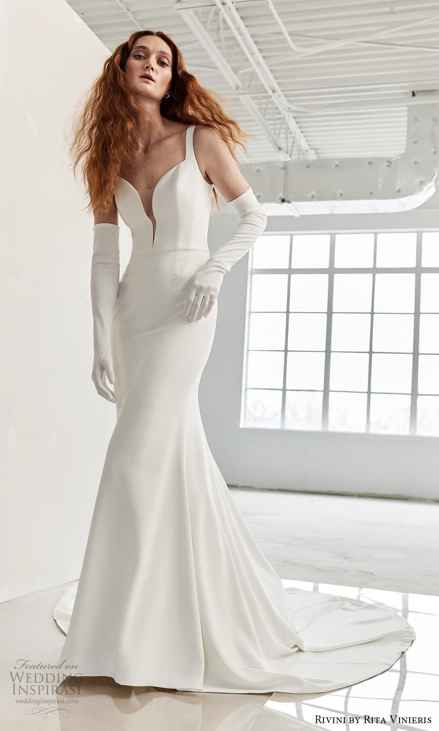 rivini rita vinieris spring 2024 bridal sleeveless thick straps sweetheart neckline clean minimalist sheath wedding dress chapel train (8) mv