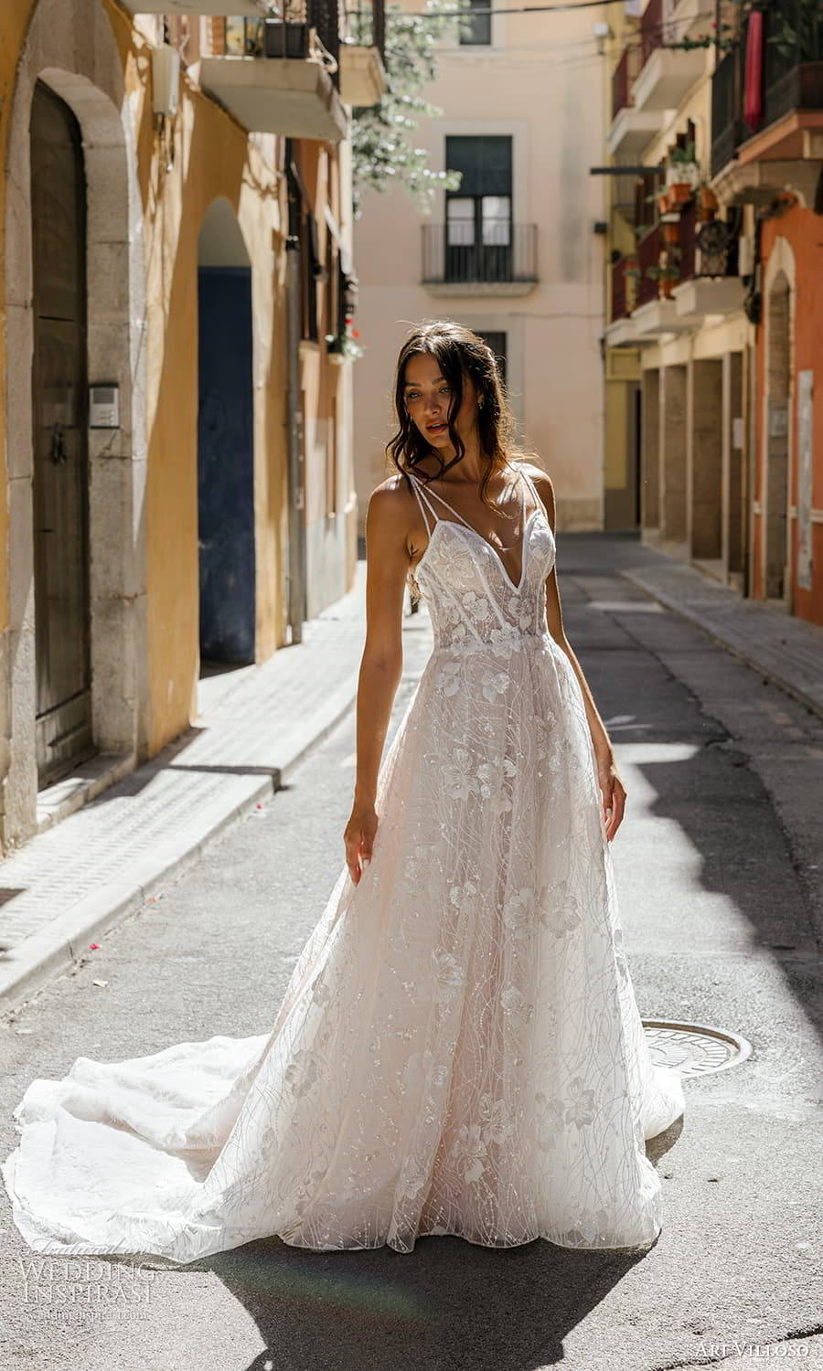 ari villoso 2024 bridal sleeveless beaded straps v neckline fully embellished a line ball gown wedding dress chapel train (4) mv
