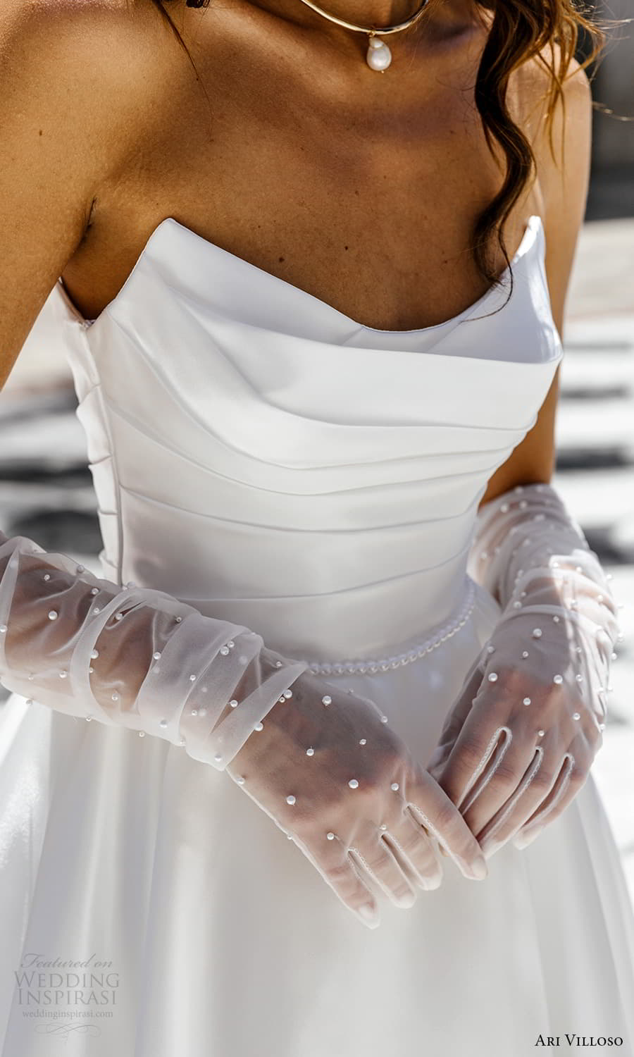 ari villoso 2024 bridal strapless pointed sweetheart neckline clean minimalist a line ball gown wedding dress chapel train (22) zv