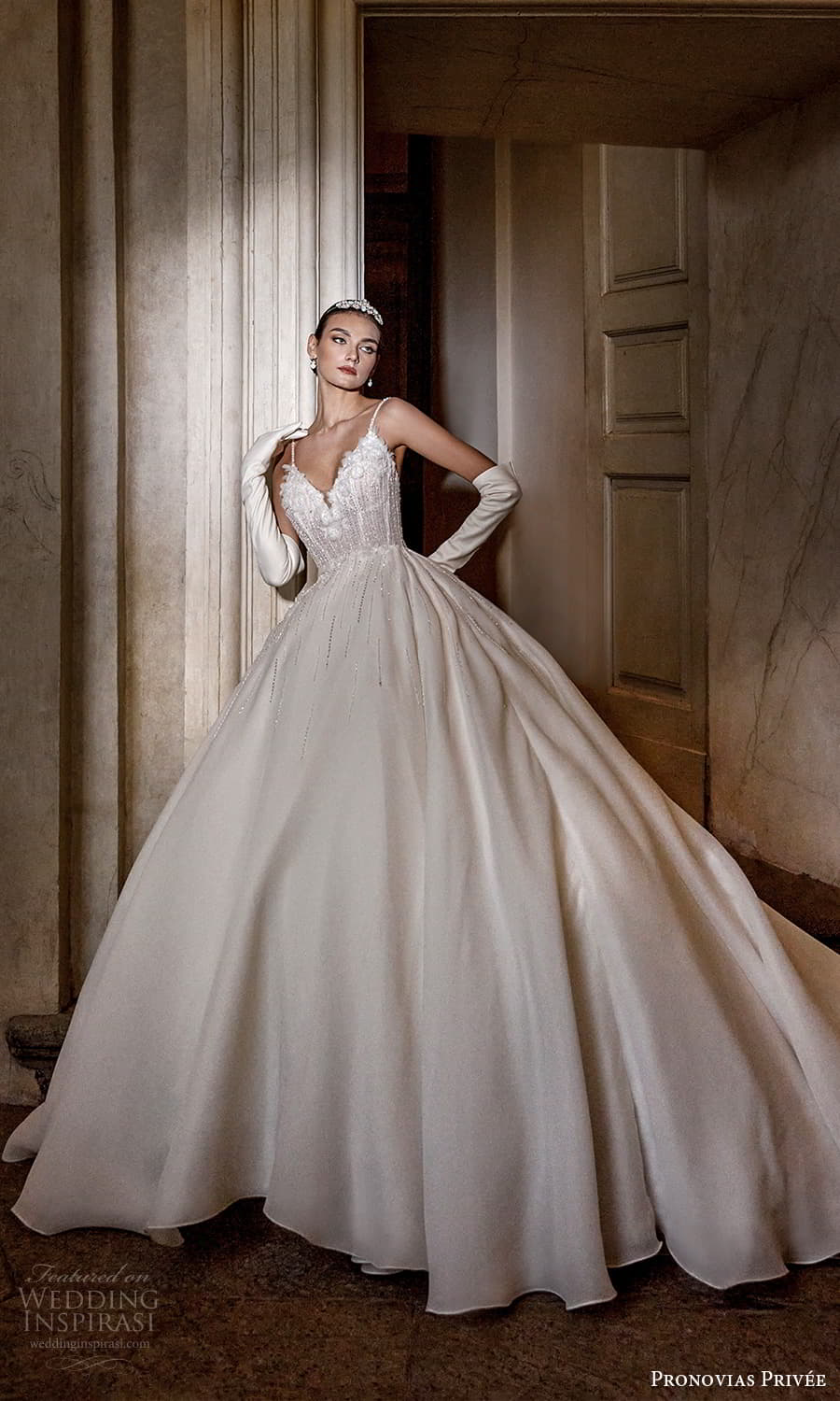 Pronovias Privee Dolomite Sparkle Corset Wedding Dress HK