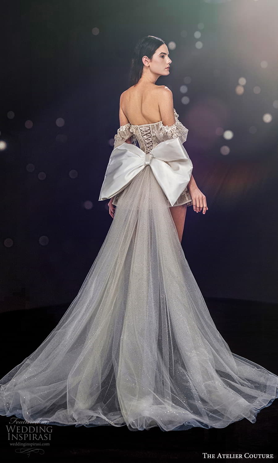 the atelier couture jimmy choo fall 2024 off shoulder strap sweetheart neckline heavily embellished short wedding dress (19) bv the atelier couture jimmy choo fall 2024 off shoulder strap sweetheart neckline heavily embellished short wedding dress (19) bv