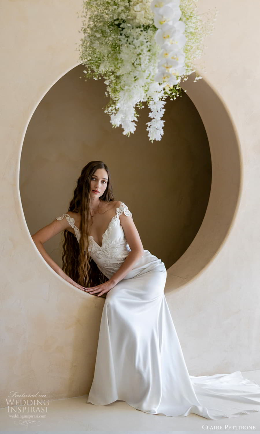 claire pettibone spring 2026 bridal cap sleeves sweetheart neckline embellished bodice clean skirt sheath wedding dress chapel train (1) mv claire pettibone spring 2026 bridal cap sleeves sweetheart neckline embellished bodice clean skirt sheath wedding dress chapel train (1) mv