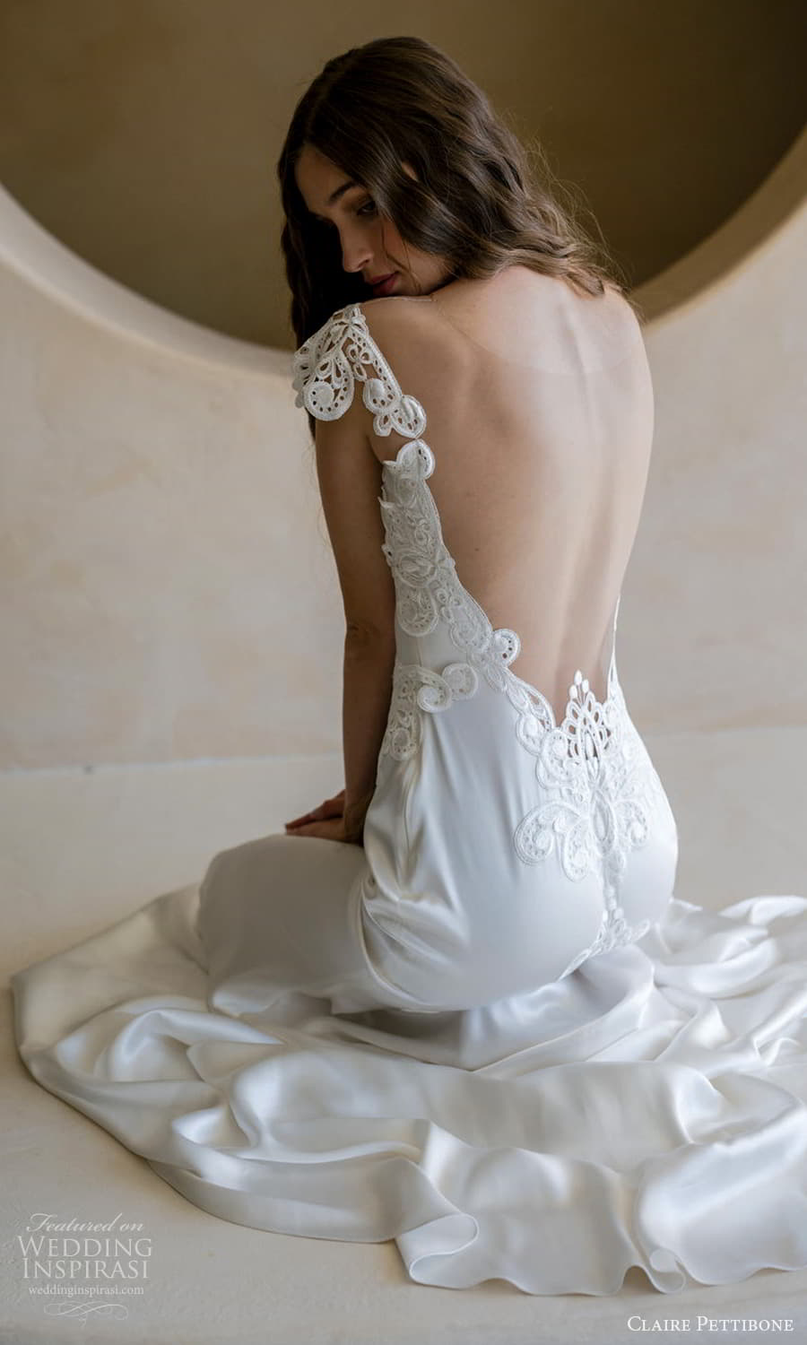 claire pettibone spring 2026 bridal cap sleeves sweetheart neckline embellished bodice clean skirt sheath wedding dress chapel train low open back (1) zbv claire pettibone spring 2026 bridal cap sleeves sweetheart neckline embellished bodice clean skirt sheath wedding dress chapel train low open back (1) zbv