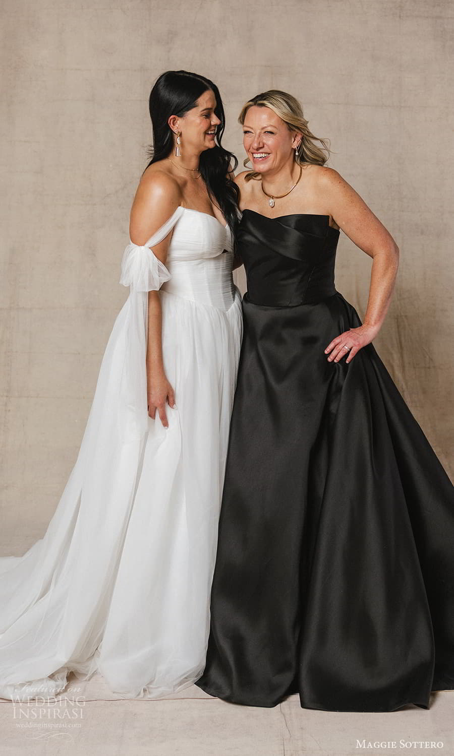 maggie sottero spring 2026 bridal sleeveless strapless sweetheart neckline clean minimalist a line ball gown wedding dress chapel train black color (3) fv maggie sottero spring 2026 bridal sleeveless strapless sweetheart neckline clean minimalist a line ball gown wedding dress chapel train black color (3) fv